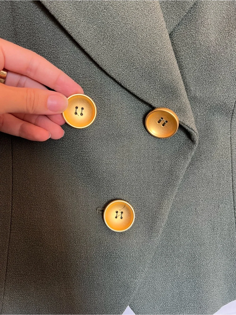 Vintage Christian Dior Green Wool Blazer